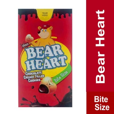 AMERICAN KUISINE BEAR HEART CHOCOLATE CREAM FILLED COOKIES BOX