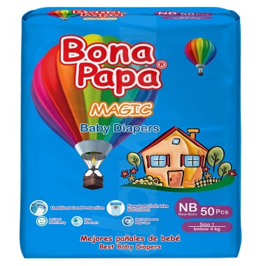 BONA PAPA MAGIC BABY DIAPERS NB-1  50S