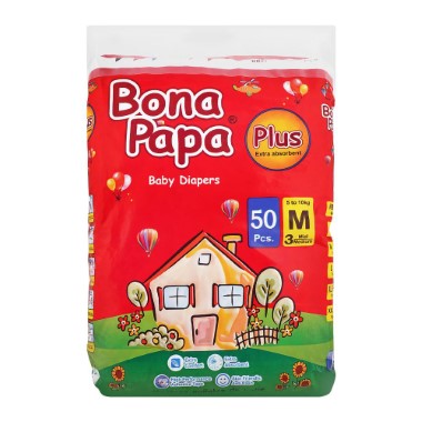 BONA PAPA PLUS BABY DIAPERS MEDIUM-3 50S