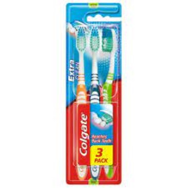 COLGATE TOOTH BRUSH EXTRA CLEAN TRIPLE PACK, SOFT