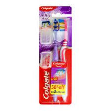 COLGATE TOOTH BRUSH ZIG ZAG TWIN PACK, SOFT