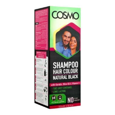 COSMO SHMAPOO HAIR COLOUR NATURAL BLACK 180ML