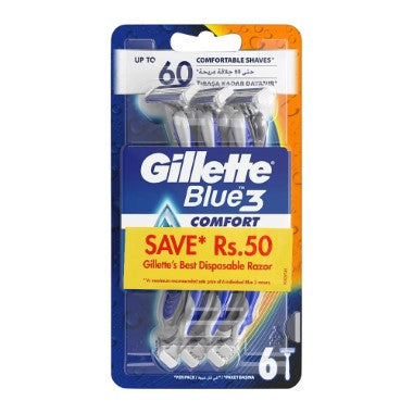 GILETTE BLUE 3 COMFORT RAZOR PACK 6s