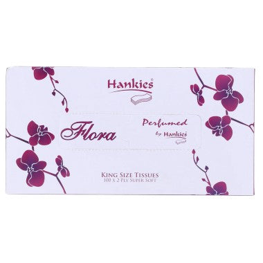 HANKIES FLORA PERFUMED TISSUE BOX 100X2PLY