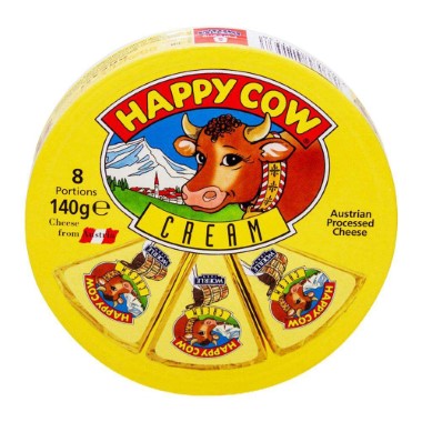 HAPPY COW CREAM CHEESE 8 PORTIONS 140G