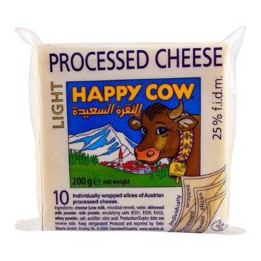HAPPY COW LIGHT CHEESE SLICE 10S, 200G