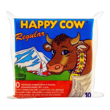 HAPPY COW REGULAR CHEESE SLICE 10S, 200G