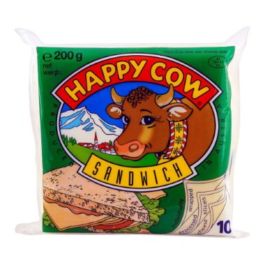 HAPPY COW SANDWICH CHEESE SLICE 10S, 200G
