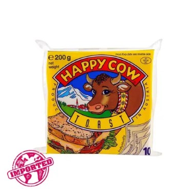 HAPPY COW TOAST CHEESE SLICE 10S, 200G