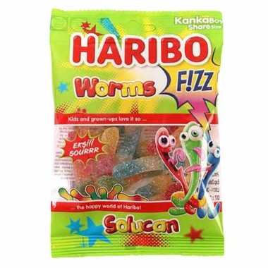 HARIBO FIZZ WORMS JELLY PCH 70G