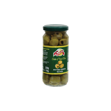 ITALIA PITTED GREEN OLIVES JAR 110G