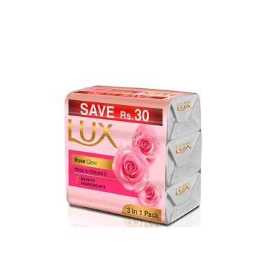 LUX SOAP ROSE GLOW 3X130G