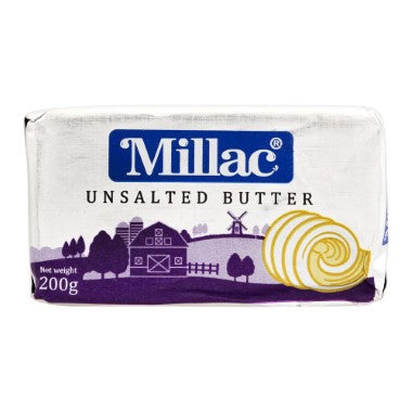 MILLAC UNSALTED BUTTER 200G