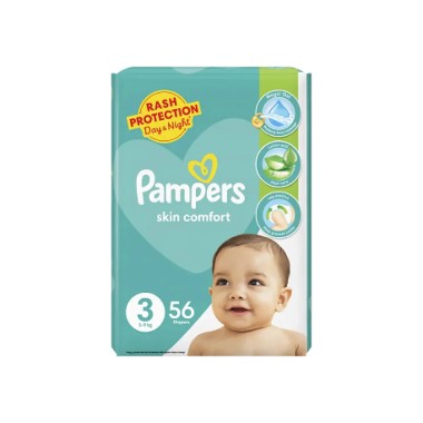 PAMPERS BABY DIAPERS MEGA-3 56s