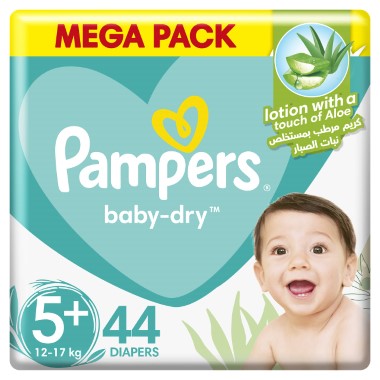 PAMPERS BABY DIAPERS MEGA-5 44s