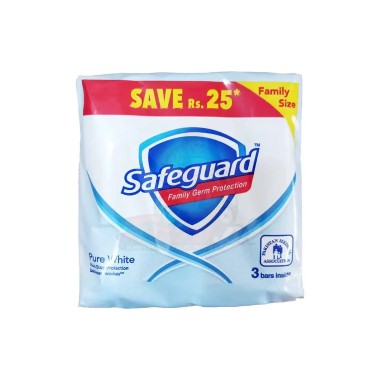 SAFEGUARD SOAP PUREWHITE 3X125G