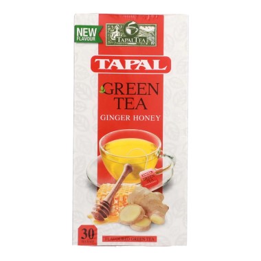 TAPAL GREEN TEA GINGER HONEY BOX 30S, 45G