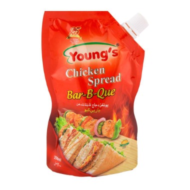 YOUNGS CHICKEN SPREAD BBQ PCH 200ML