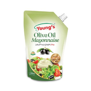 YOUNGS OLIVE OIL MAYONNAISE PCH 200ML