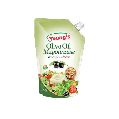 YOUNGS OLIVE OIL MAYONNAISE PCH 500ML