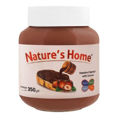 NATURES HOME HAZELNUT SPREAD WITH COCOA JAR 350G